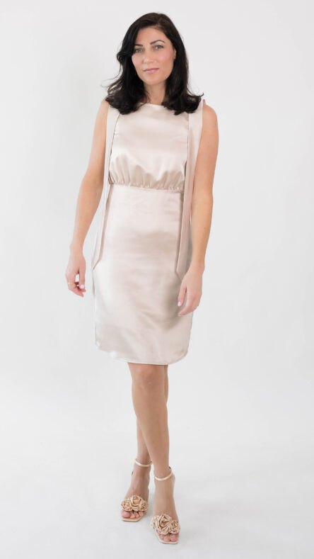 Work Attire Silistra Satin Midi Dress
