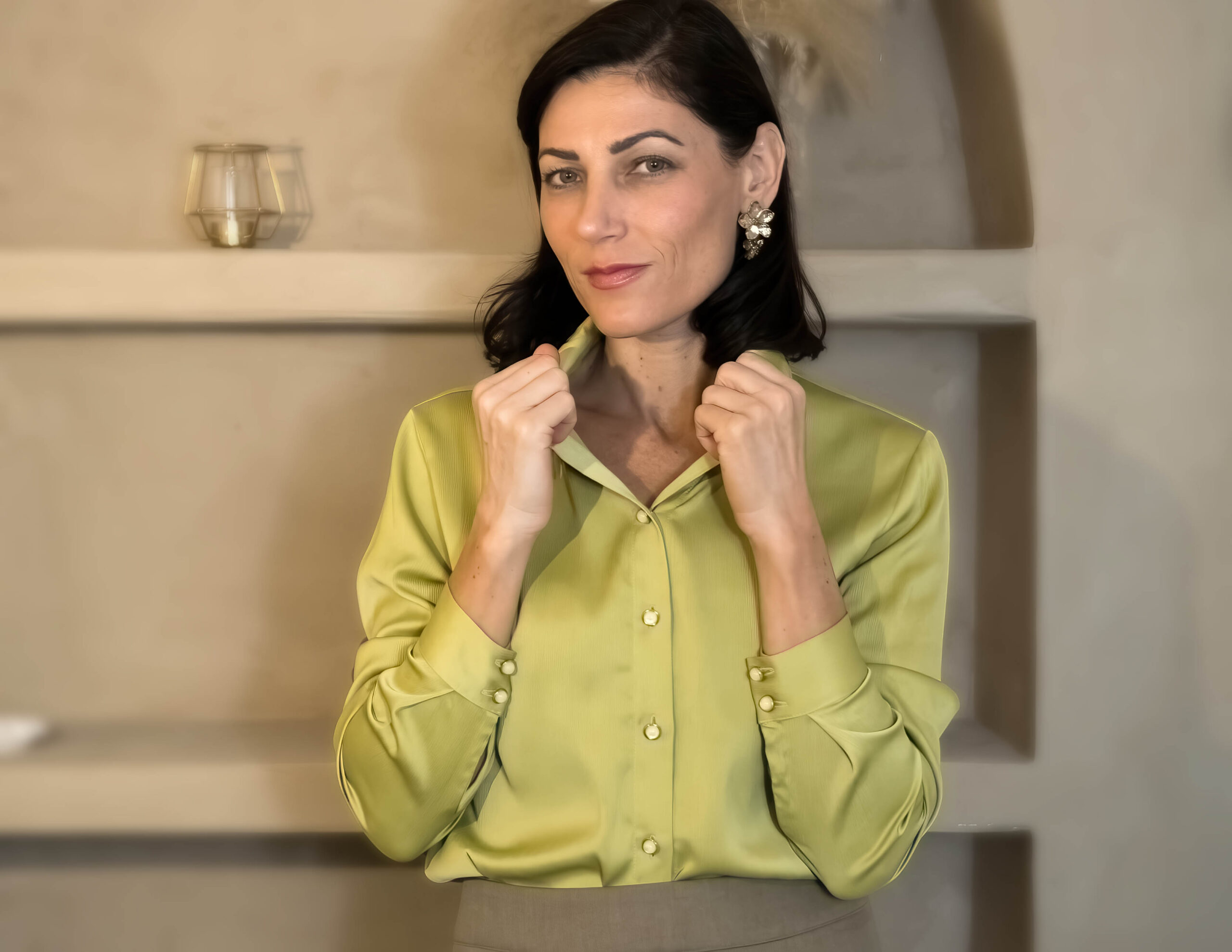 Dolina Wool Pleated Skirt