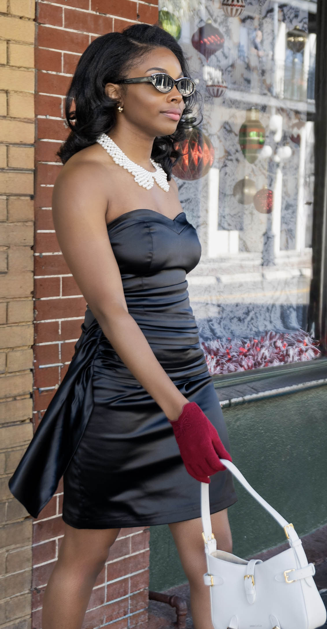 Work Attire Mina Strapless Satin Dress