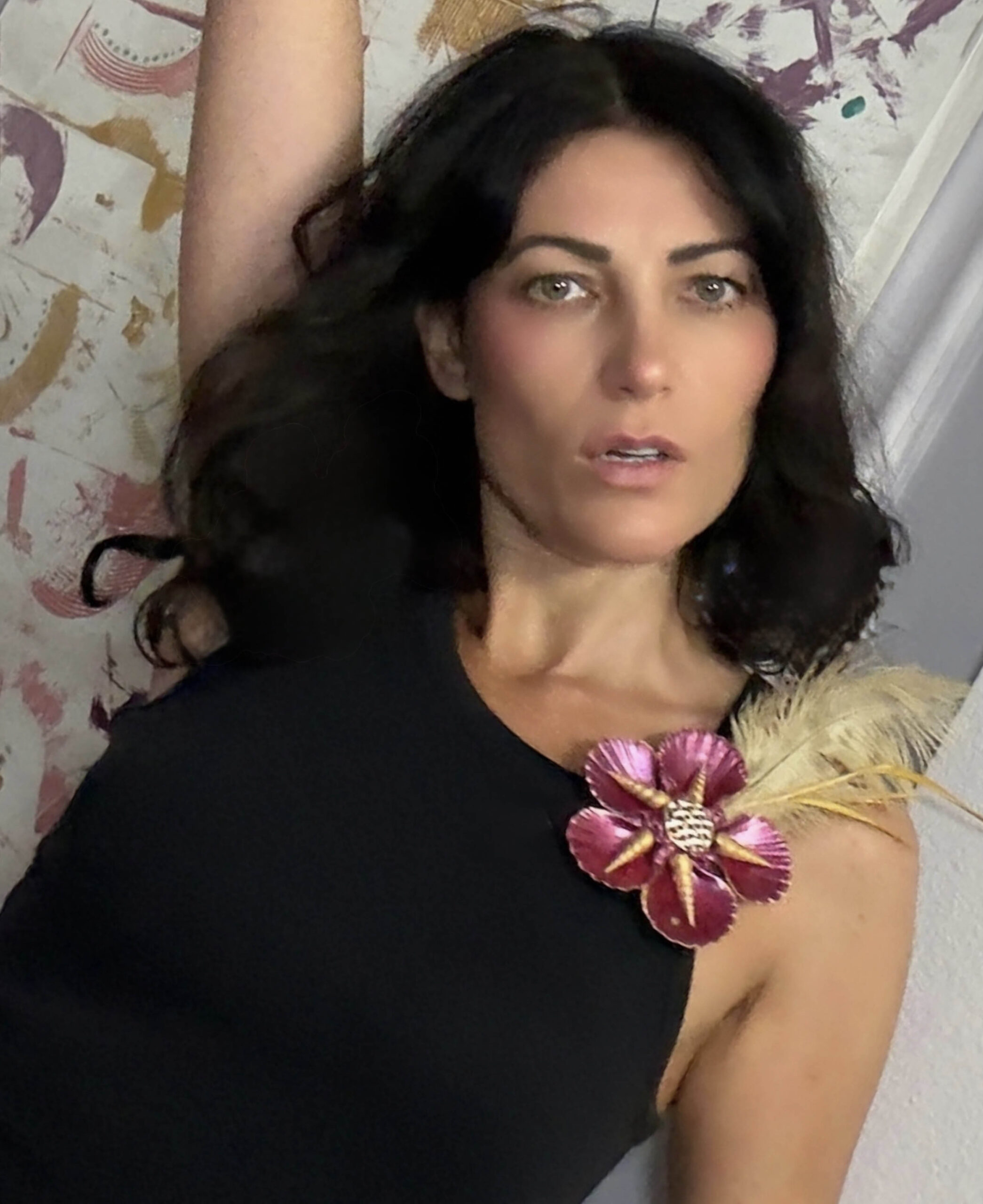 Shell Brooch on Dress